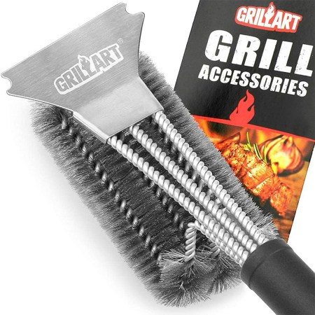 Grillart Stainless Steel 3-in-1 Grill Brush