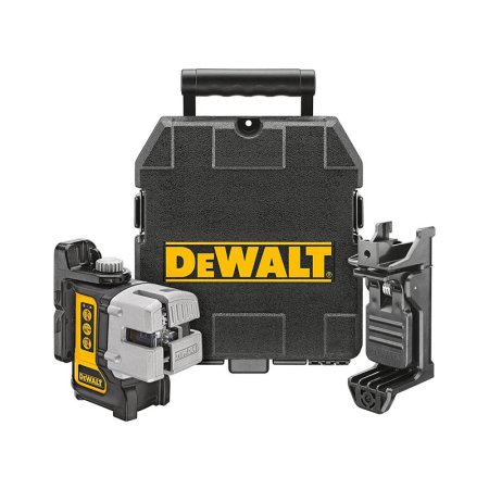 The DeWalt DW089K 3-Beam Line Laser Level on a white background.