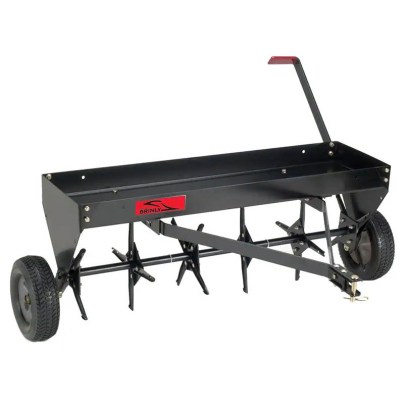 Brinly-Hardy 40-Inch Tow-Behind Plug Aerator on a white background