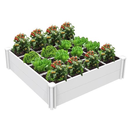  Kdgarden Raised Garden Bed Kit with plants on a white background