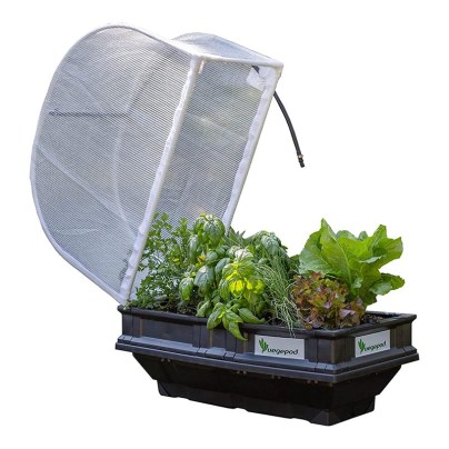 Vegepod Raised Garden Bed with plants on a white background