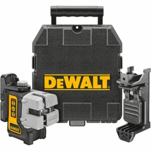 The DeWalt DW089K 3-Beam Line Laser Level on a white background.