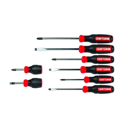  The Craftsman 8-Piece Bi-Material Screwdriver Set on a white background.