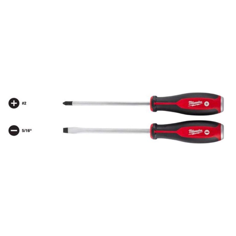  The Milwaukee 2-Piece Demo Screwdriver Set on a white background.