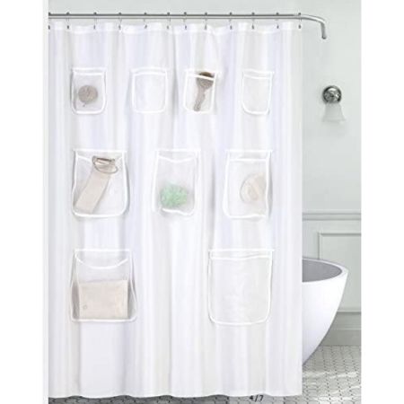 Mrs Awesome Water-Repellent Fabric Shower Curtain