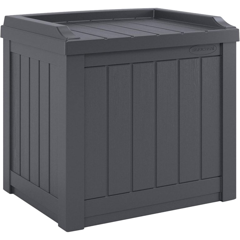 The Best Deck Box Option Suncast 22-Gallon Small Deck Box with Storage Seat