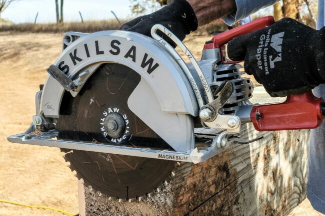 A Kilsaw circular saw being used