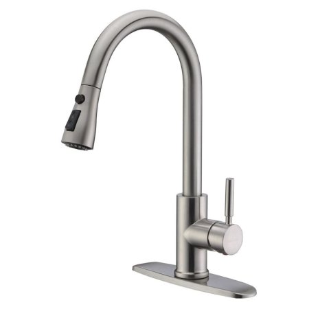  The Best Kitchen Faucet Option: WEWE Single-Handle Brushed Nickel Kitchen Faucet