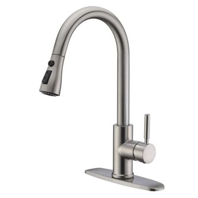 The Best Kitchen Faucet Option: WEWE Single-Handle Brushed Nickel Kitchen Faucet