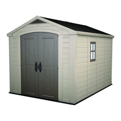 Best Storage Shed Option: Keter Factor 8x11 Foot Large Resin Outdoor Shed