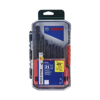The Best Drill Bits for Metal Option: Bosch 21-Piece Black Oxide Metal Drill Bit Set