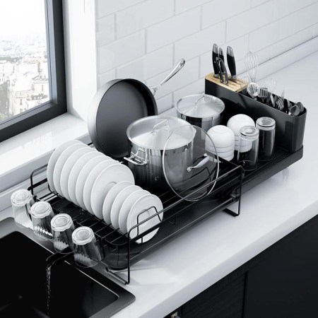 Kitsure Dish-Drying Rack With Extendable Tray