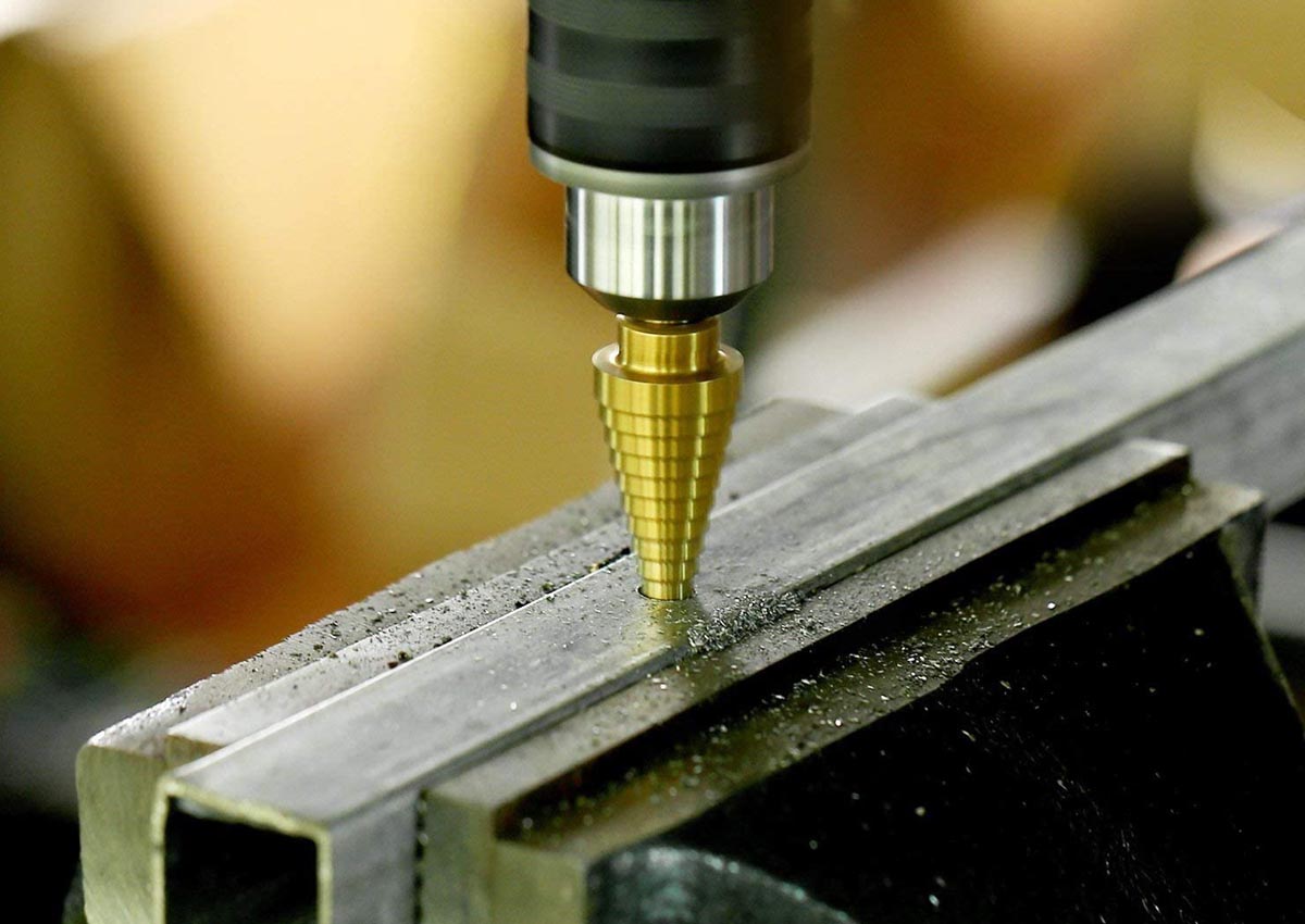 The best drill bits for metal option in use drilling into metal