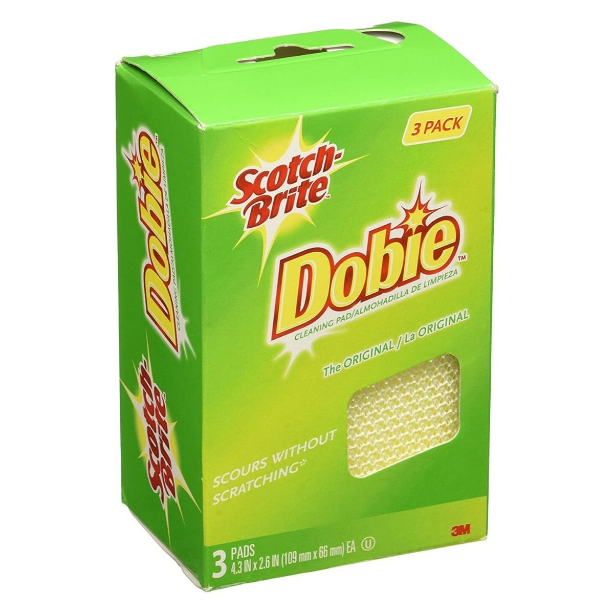 The Best Dish Sponge Options: Scotch-Brite 3PK Dobie Cleaning Pad