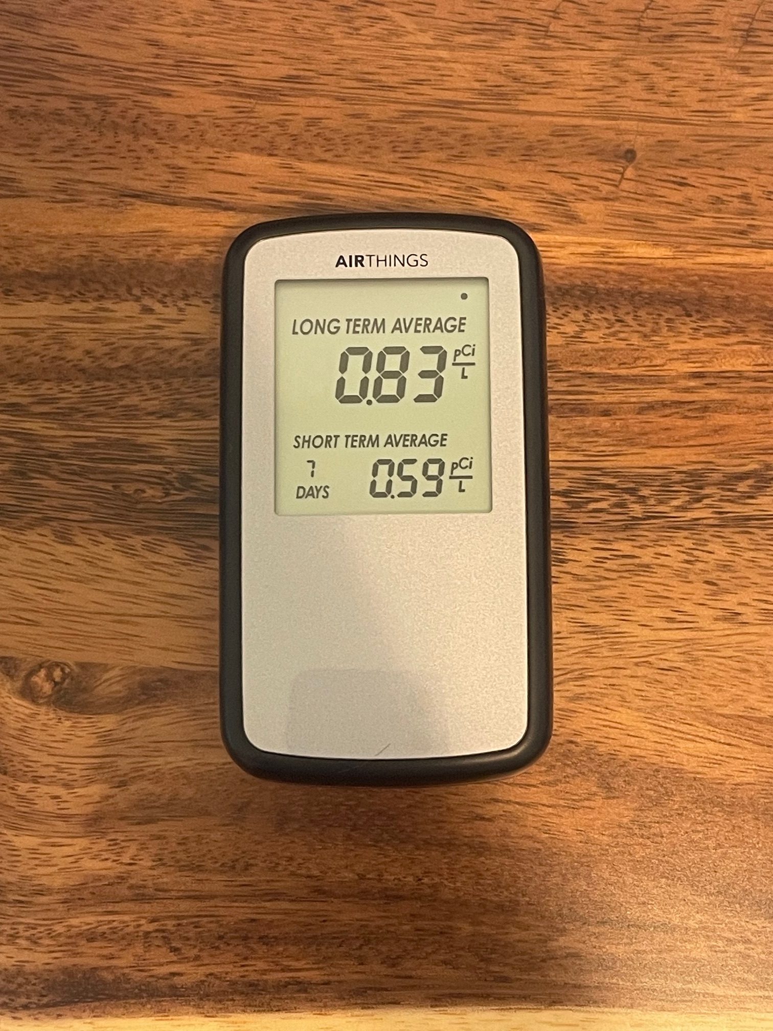 Airthings Corentium Home Radon Detector 30-day results