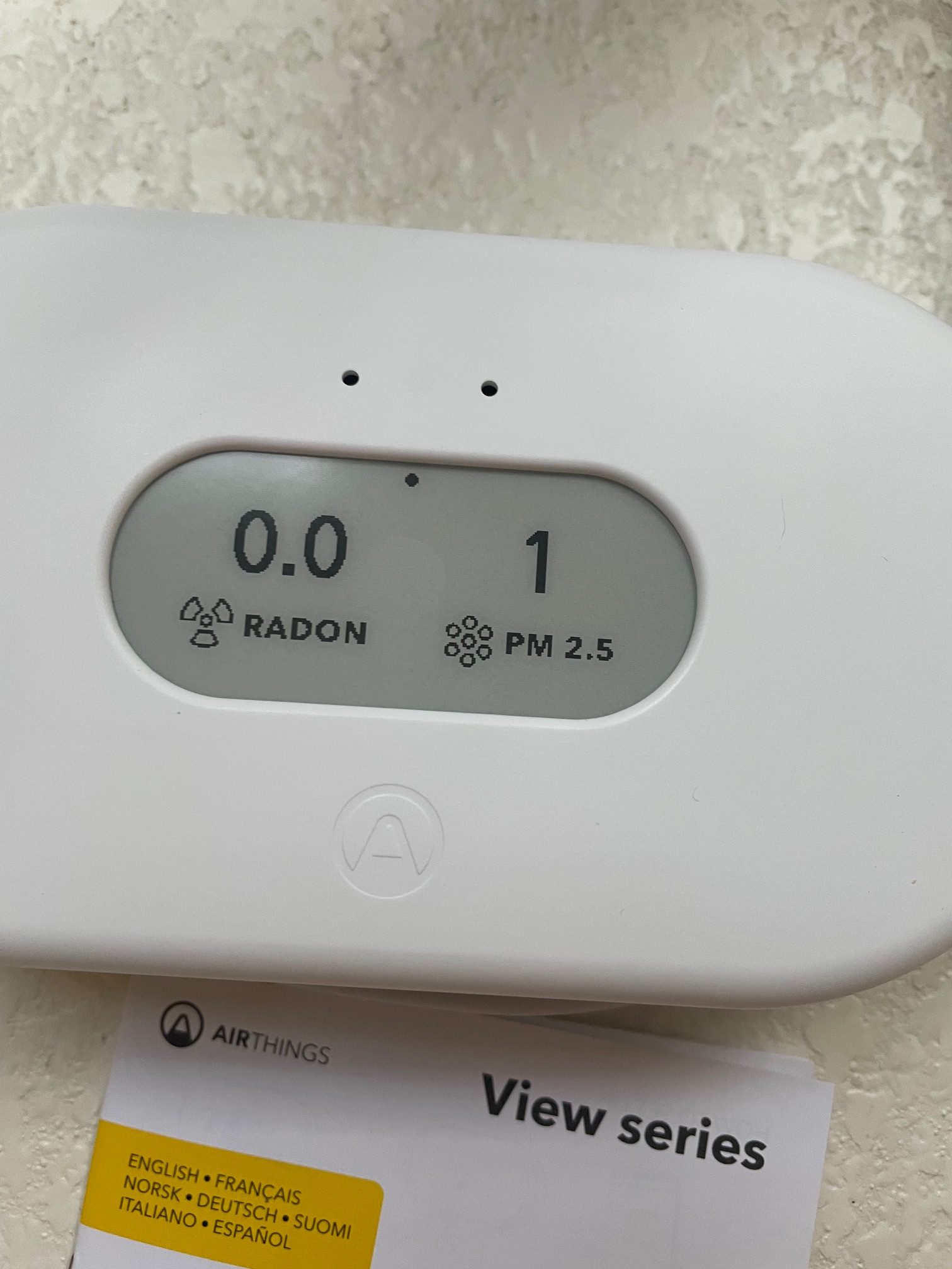 Airthings View Plus Smart Air Quality & Radon Monitor setup