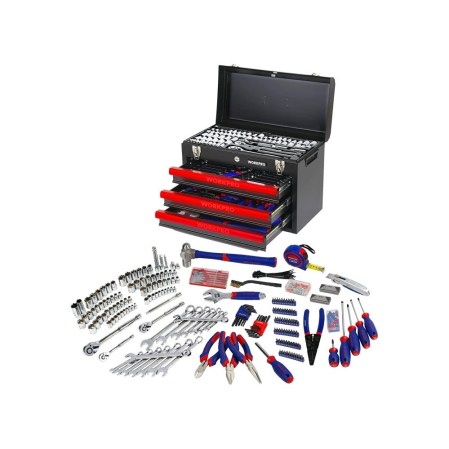 Hot Selling Durable Double Handles Metal Tool Box for Tools Set