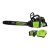 Greenworks Pro GCS80421 80V 18-Inch Cordless Chainsaw with battery and charger on a white background