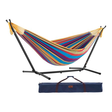  The Best Freestanding Hammock Option Vivere Double Cotton Hammock With Steel Stand