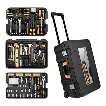  The Best Mechanic Tool Set Option: Deko 258-Piece Mechanics Tool Kit On Wheels