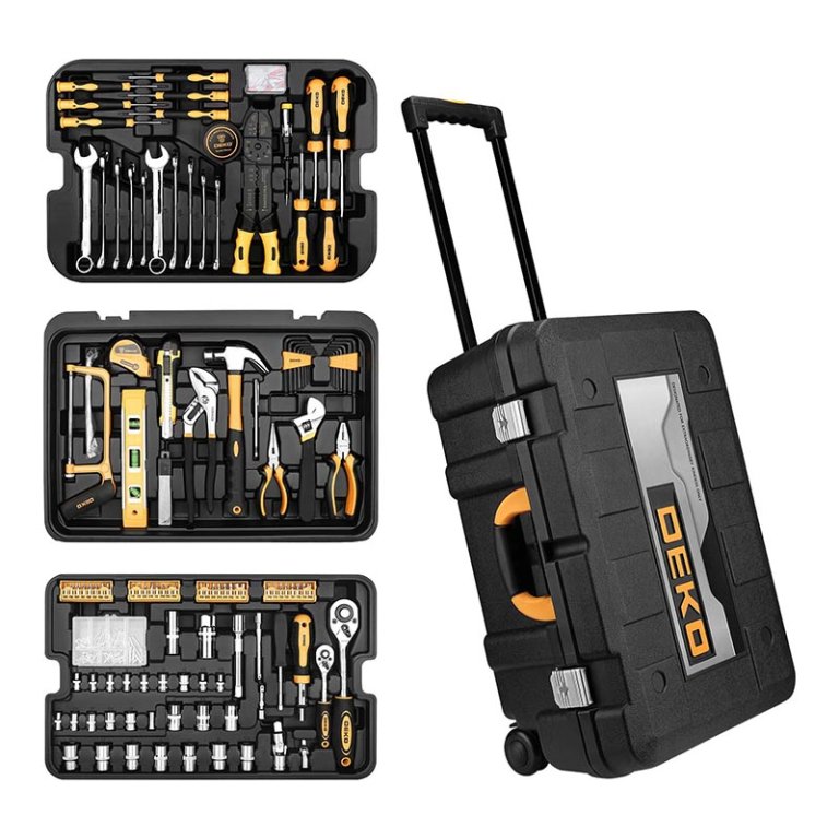  The Best Mechanic Tool Set Option: Deko 258-Piece Mechanics Tool Kit On Wheels