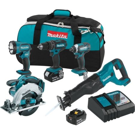  The Best Home Tool Kit Option: Makita XT505 18V LXT Lithium-Ion Cordless 5-Piece