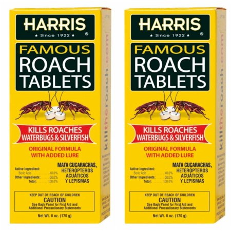Harris Boric Acid Famous Roach Tablets on a white background.