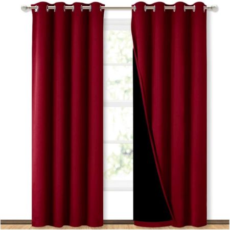 Nicetown 100% Blackout Curtains Noise Reducing Drapes