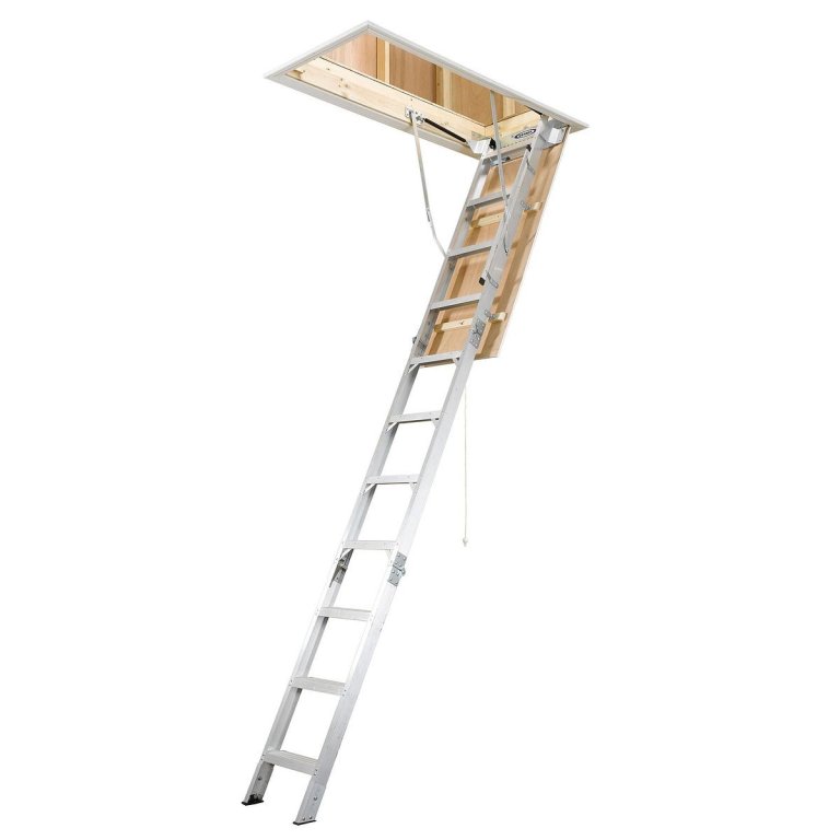 Best Attic Ladder Option Werner AH2210C Aluminum Folding Attic Ladder