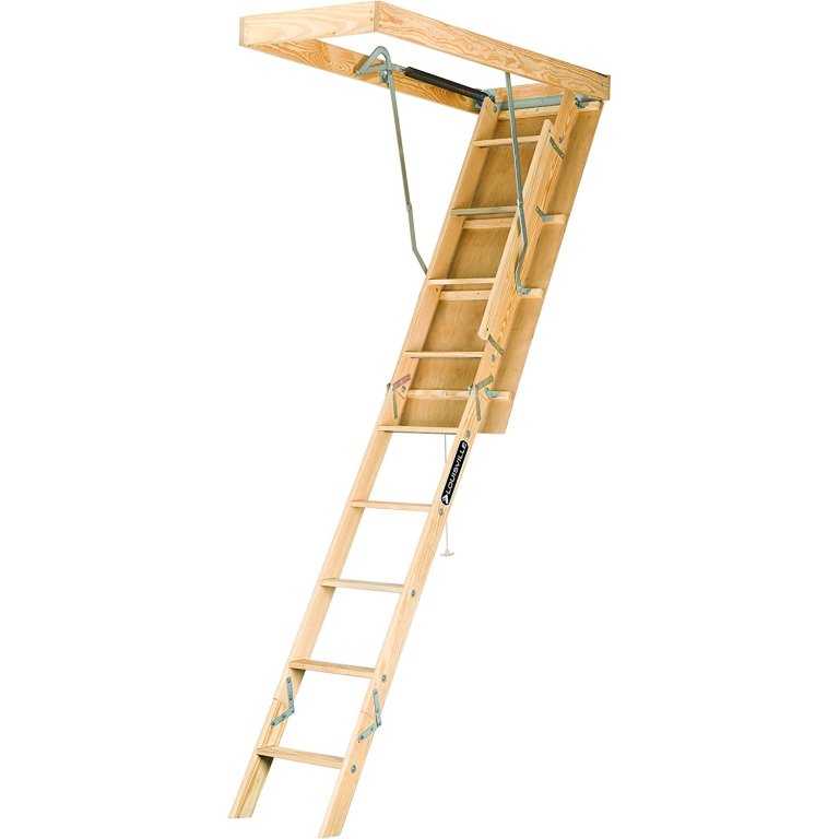  The Best Attic Ladder Option: Louisville Ladder 25.5-by-54-Inch Wood Attic Stairs