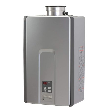  The Rinnai RL75iN High-Efficiency Tankless Water Heater on a white background.