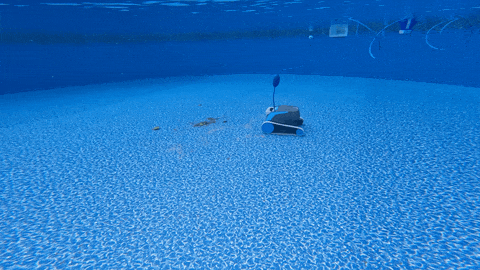The best robotic pool cleaner option independently cleaning the bottom of a pool