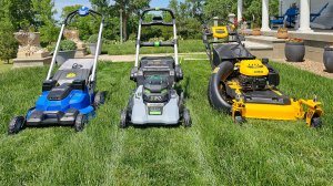 Kobalt EGO and DeWalt mowers