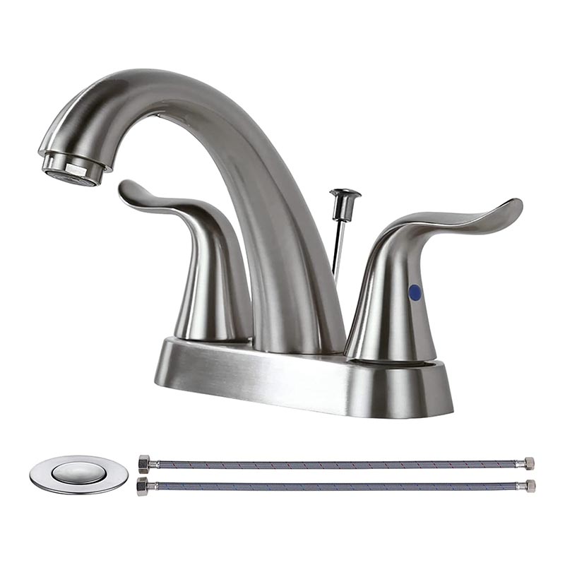 Wowow 2-Handle 4-Inch Center-Set Bathroom Faucet 