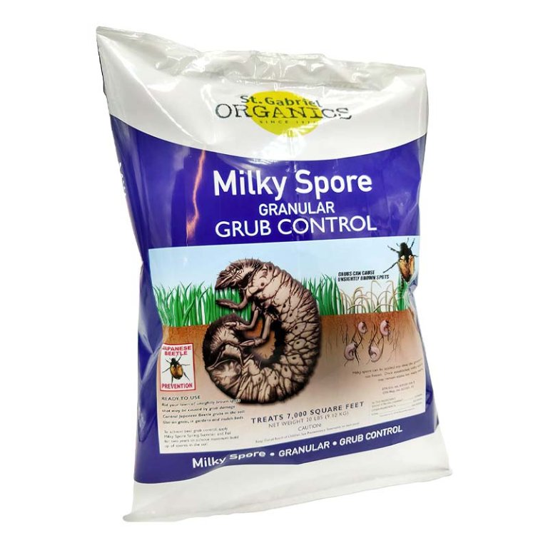  Bag of St. Gabriel Organics Milky Spore Grub Control on a white background