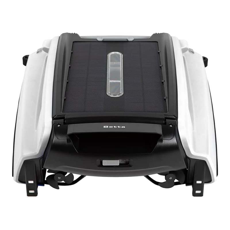 Betta SE Solar-Powered Smart Robotic Pool Skimmer on a white background