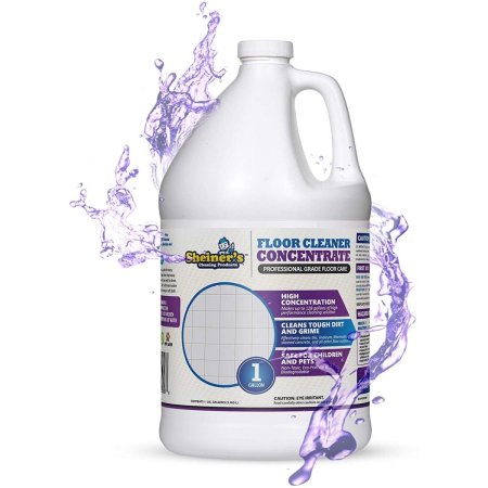  Sheiner’s Floor Cleaner Concentrate with an illustration of purple liquid on a white background.