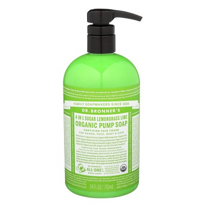 Best Hand Soap Options: Dr. Bronner’s Organic Lemongrass Lime Sugar Soap