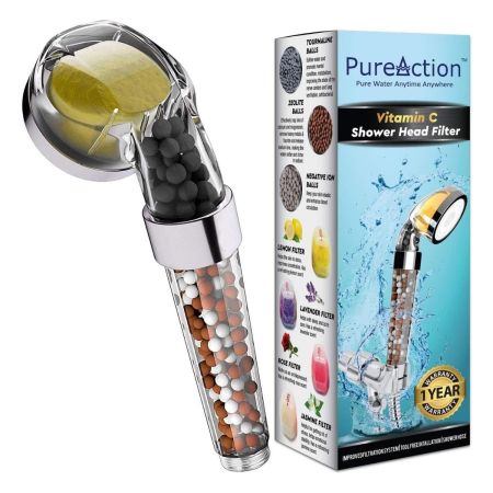 PureAction Vitamin C Shower Head Filter With Hose 