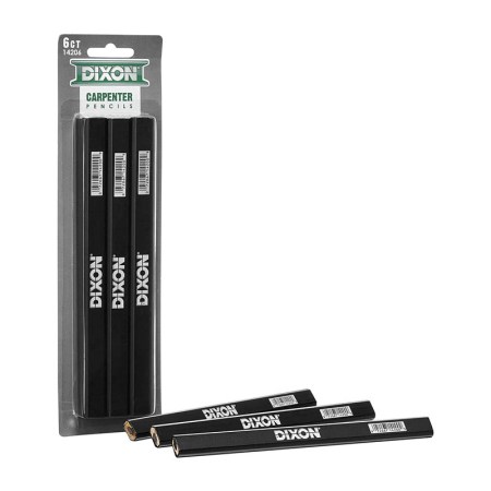 DIXON Industrial Carpenter Pencils, 6-Pack