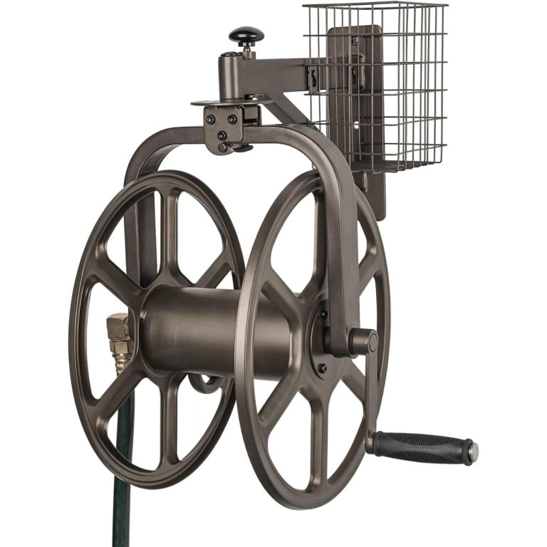  Liberty Garden 712 Single Arm Navigator Hose Reel on a white background