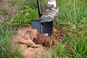 a person working with one of the Best Shovels Options
