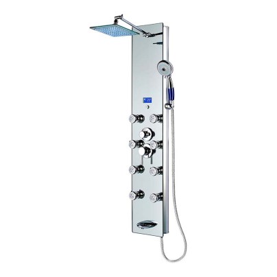 Blue Ocean 52-Inch Aluminum Shower Panel Tower on a white background