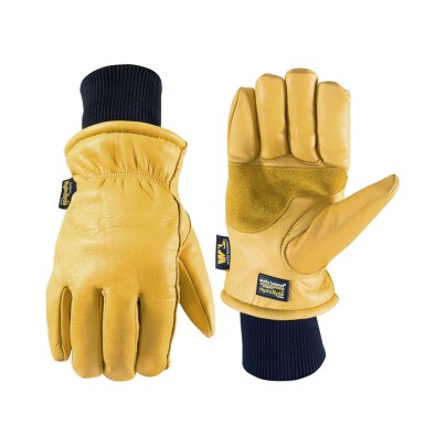 The Wells Lamont HydraHyde Insulated Leather Gloves on a white background.