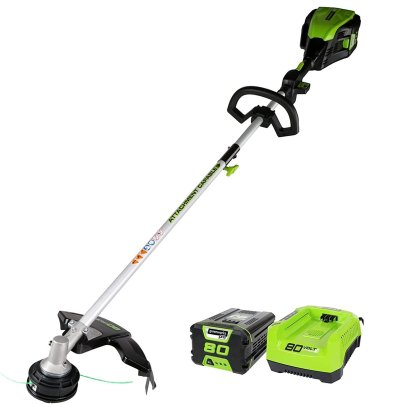 The Greenworks Pro 80V 16-Inch Cordless String Trimmer on a white background.