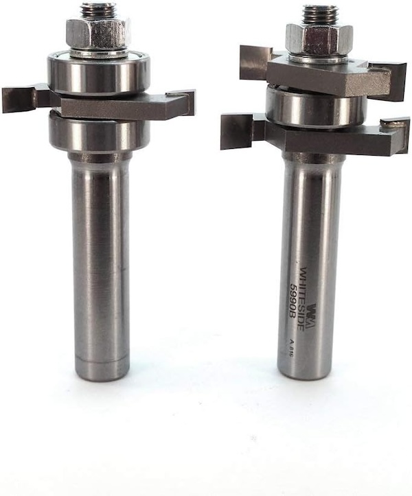 Two Rail-and-Stile router bits. 