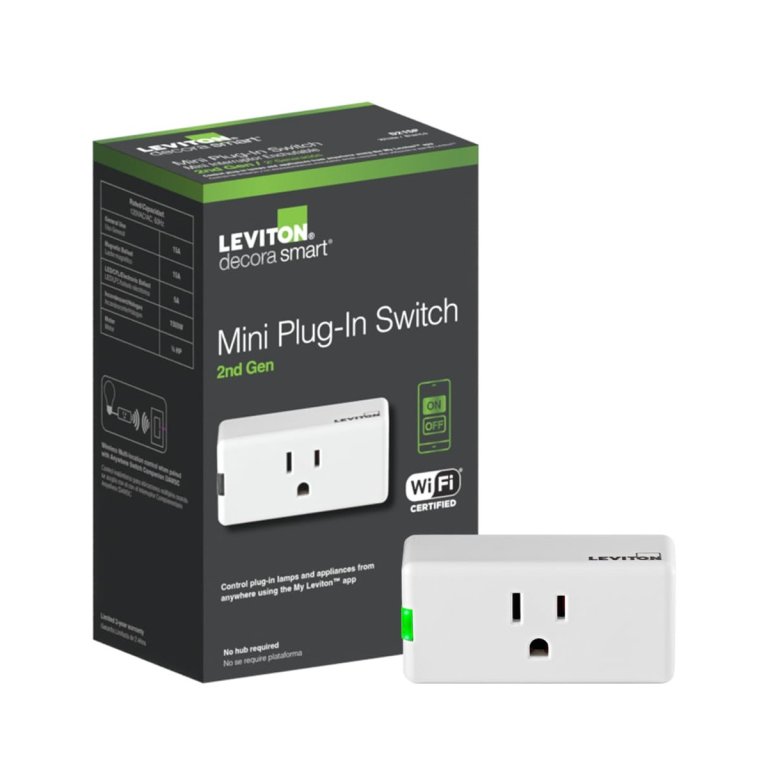 The Best Smart Plug Option Leviton Decora D215P-1RW Smart Mini Plug-In Switch