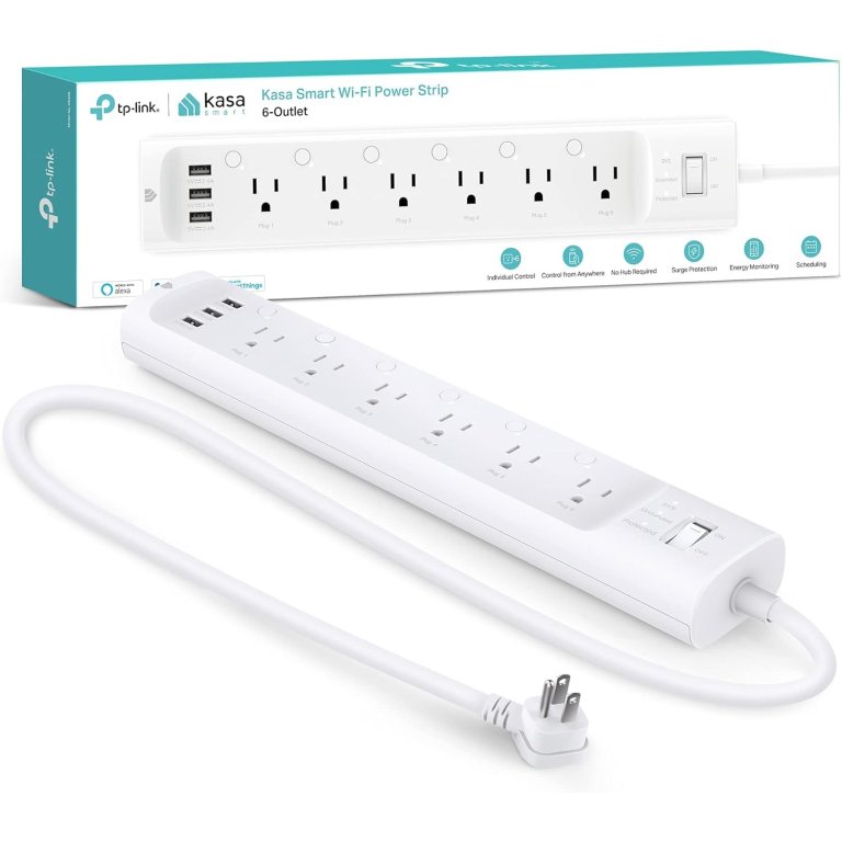 The Best Smart Plug Option TP-Link Kasa HS300 Smart Plug Wi-Fi Power Strip