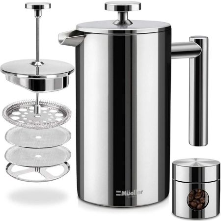 Mueller French Press Double Insulated Coffee Maker