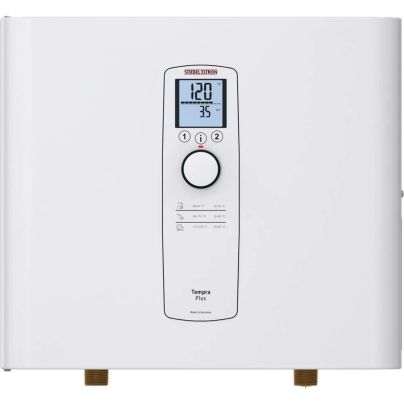 The Stiebel Eltron Tankless Electric Water Heater on a white background.